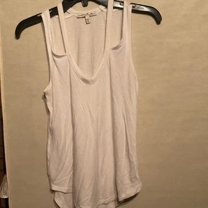 White, Express One Eleven tank top with peek-a-boo cold shoulder detail size xsm
